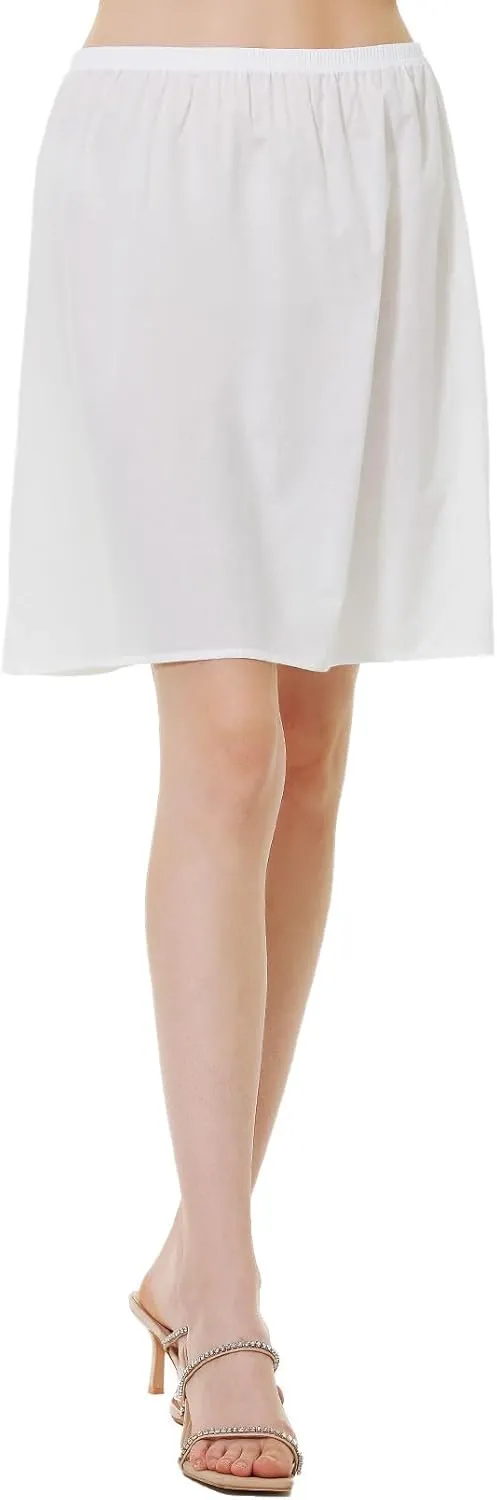 BEAUTELICATE Womens Half Slip 100% Cotton Vintage Underskirt in 3 Lengths