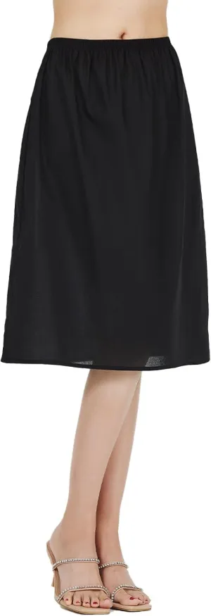 BEAUTELICATE Womens Half Slip 100% Cotton Vintage Underskirt in 3 Lengths