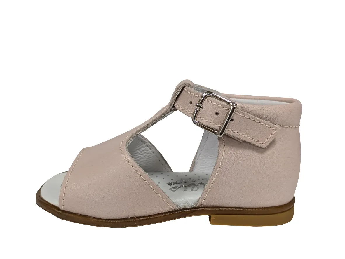Beberlis  Light Pink Leather Open Toe Sandal  YIYI