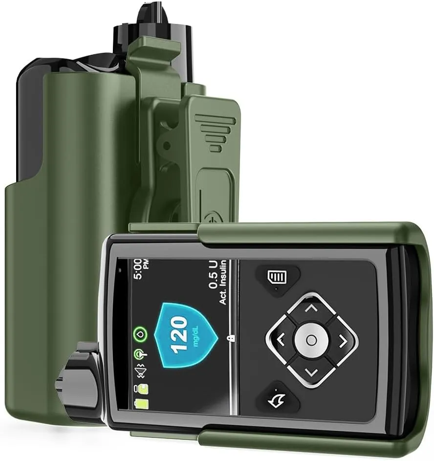BELTRON Case with Belt Clip for Medtronic MiniMed 780G 770G 670G 630G 640G Insulin Pump (Strong & Durable Rotating Clip Case) (Green)