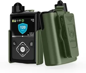 BELTRON Case with Belt Clip for Medtronic MiniMed 780G 770G 670G 630G 640G Insulin Pump (Strong & Durable Rotating Clip Case) (Green)