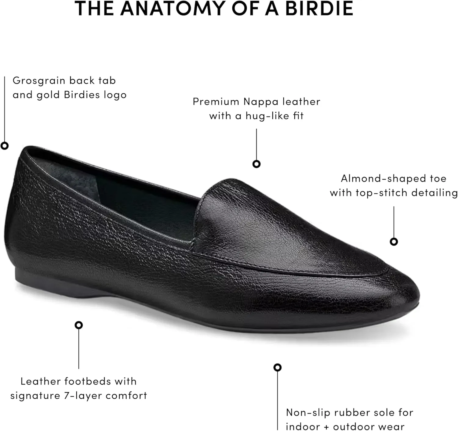 Birdies Women's Vesper, Slip-On Flats, Comfortable Casual Dressy Shoes