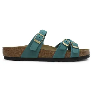 Birkenstock Franca Braided Oiled Leather Unisex Slip On Sandals