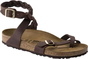 Birkenstock Womens Yara Braid Sandal, Habana Oiled Leather, Size 37 EU (6-6.5 M US Women)