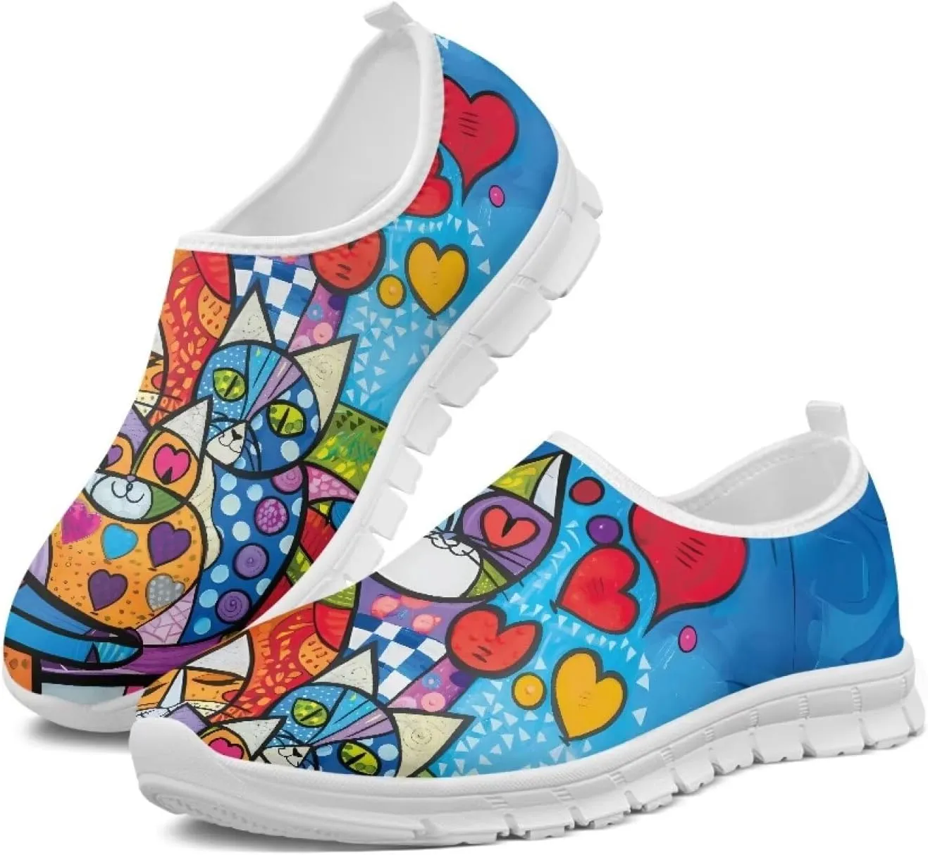 Biyejit Lightweight Shoes Slip on Sneakers for Women with Flexible Outsole Loafers Women Footwear Sockless Wear Flats