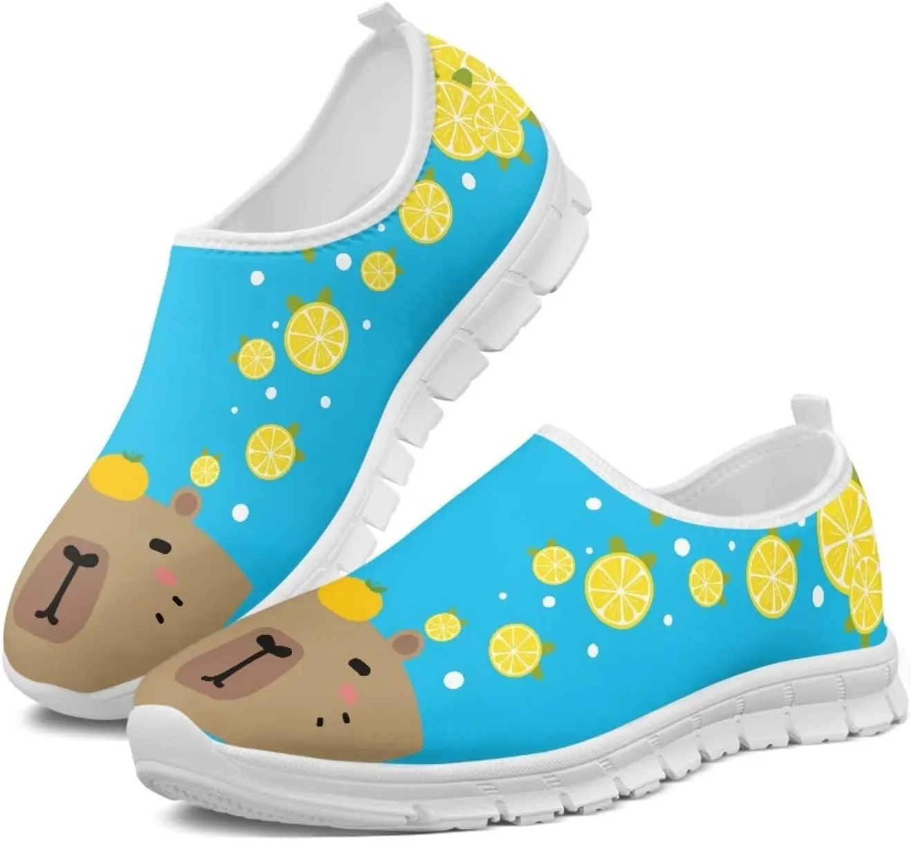 Biyejit Lightweight Shoes Slip on Sneakers for Women with Flexible Outsole Loafers Women Footwear Sockless Wear Flats