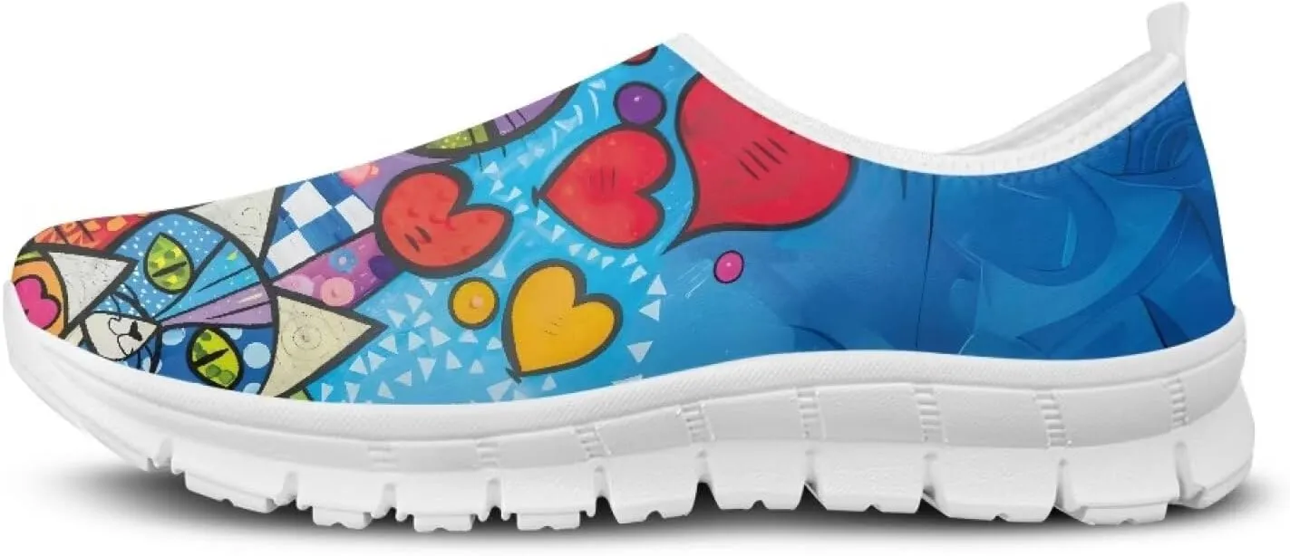 Biyejit Lightweight Shoes Slip on Sneakers for Women with Flexible Outsole Loafers Women Footwear Sockless Wear Flats