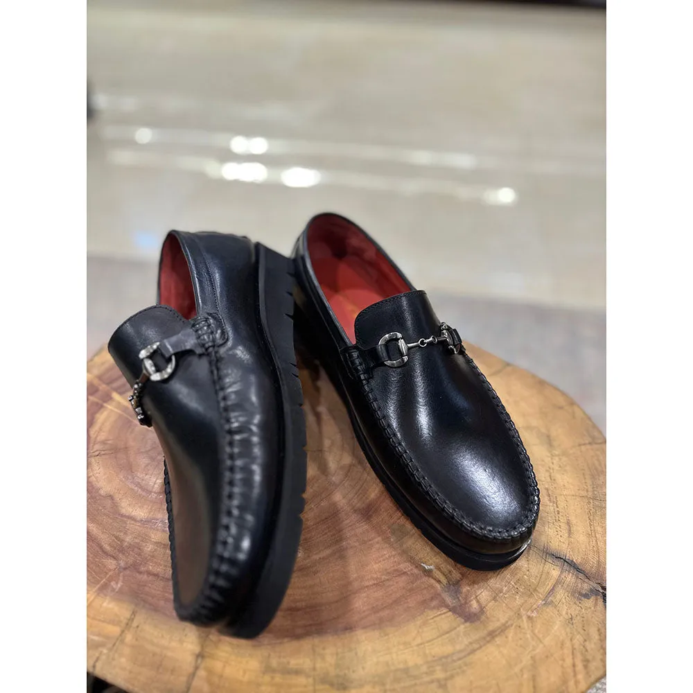Black Mirror Glossed Extralight Buckle Loafer