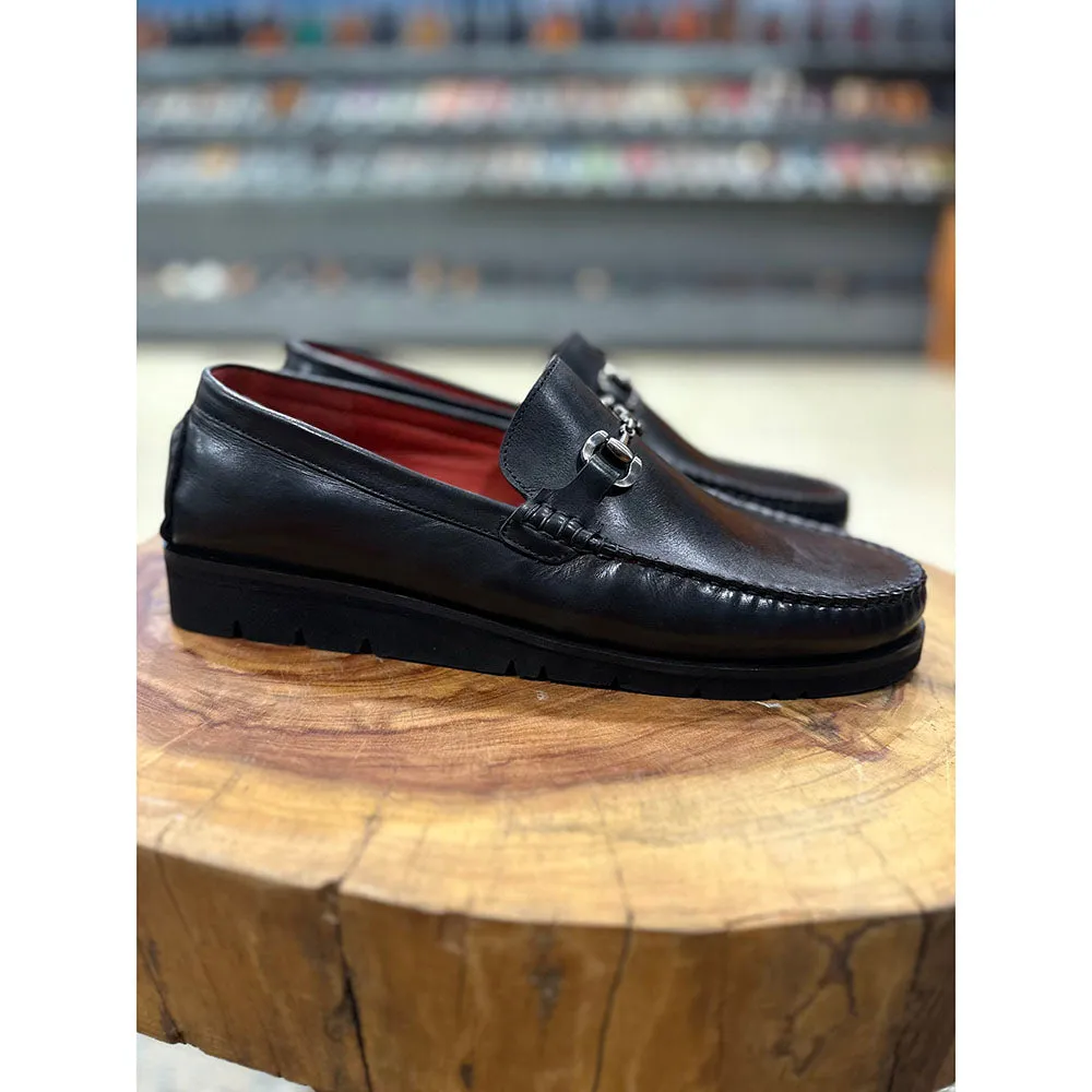 Black Mirror Glossed Extralight Buckle Loafer