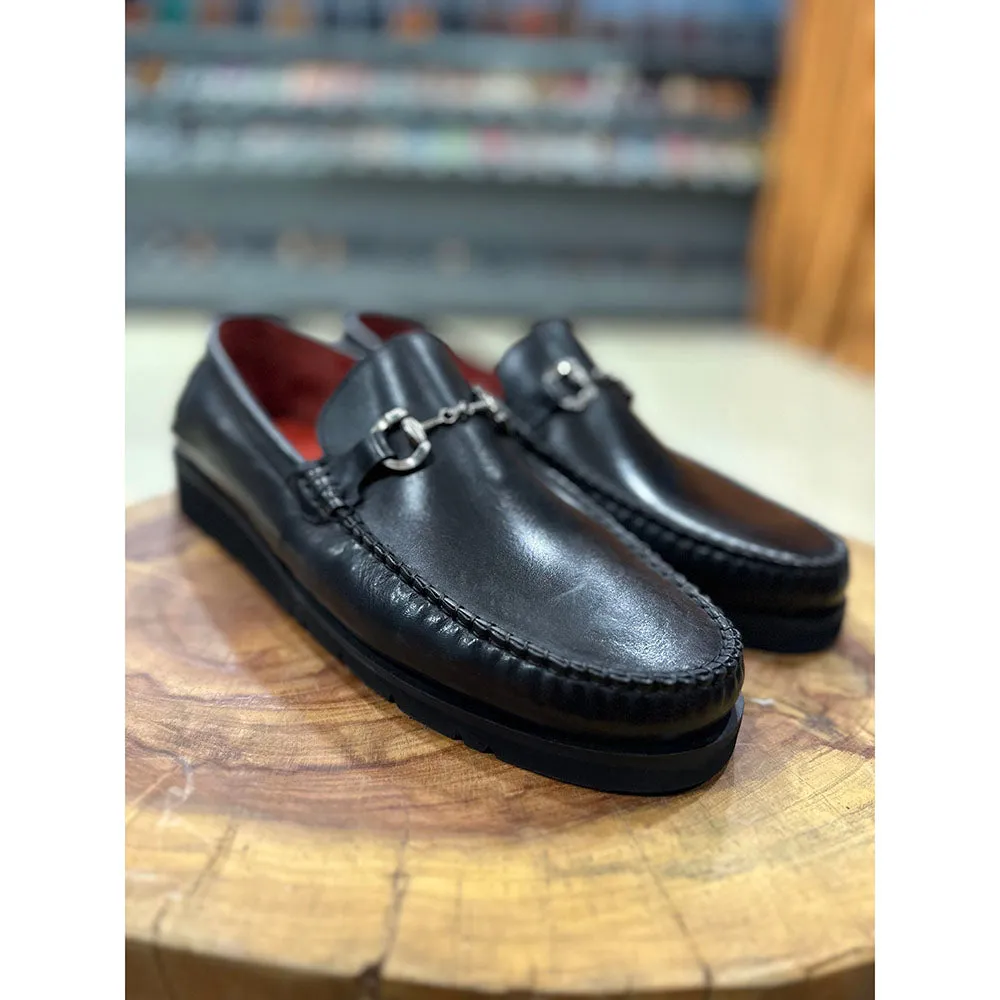 Black Mirror Glossed Extralight Buckle Loafer