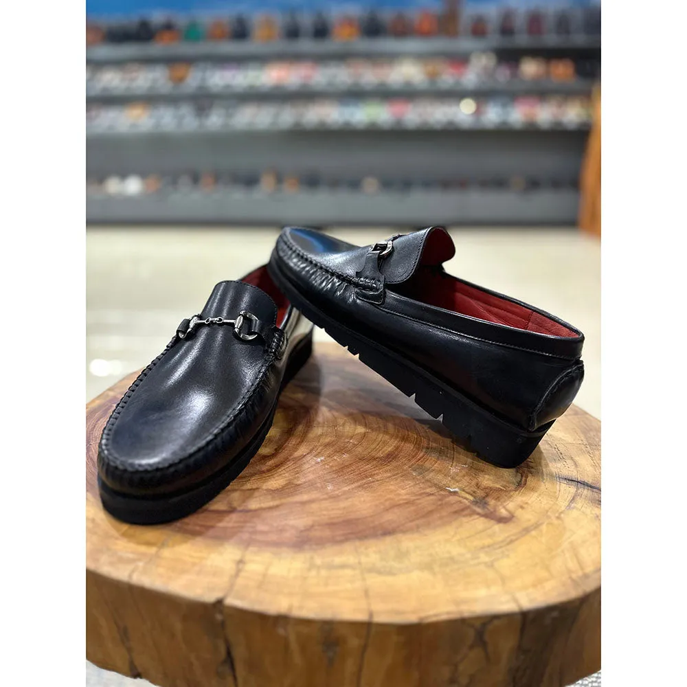 Black Mirror Glossed Extralight Buckle Loafer