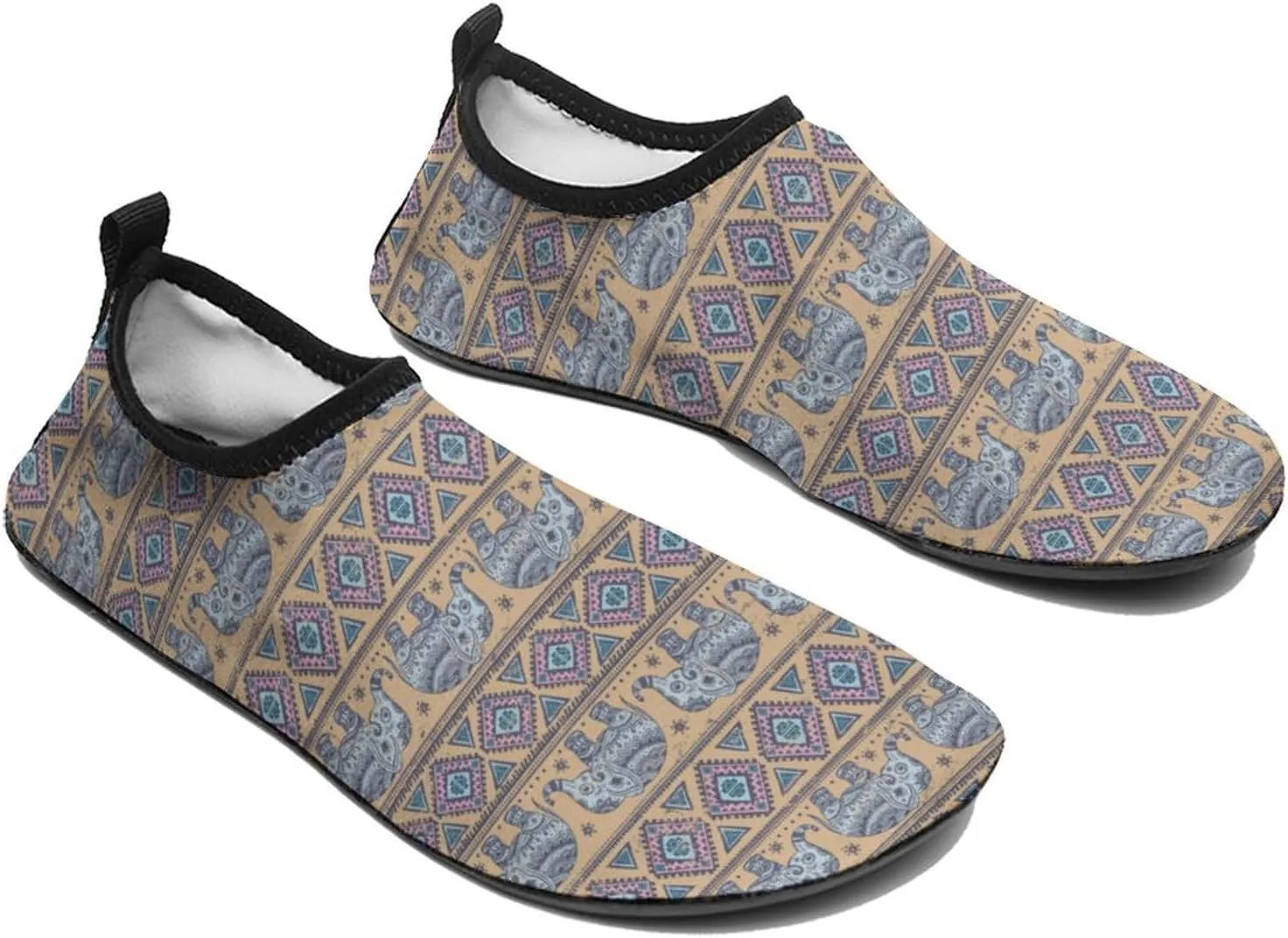 Blue White Stripes Water Shoes for Women Men Slip-on Barefoot Aqua Yoga Socks for Swim Pool Beach Surf River