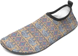 Blue White Stripes Water Shoes for Women Men Slip-on Barefoot Aqua Yoga Socks for Swim Pool Beach Surf River