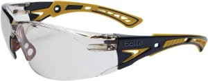 Bollé Safety 40245, Rush  Safety Glasses Platinum®, Yellow & Black Frame, CSP Lenses