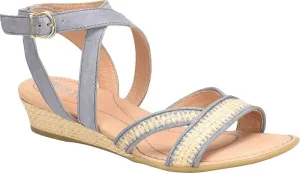 Born Cascade Light Blue Fabric Combo Women's Wedge Shoes