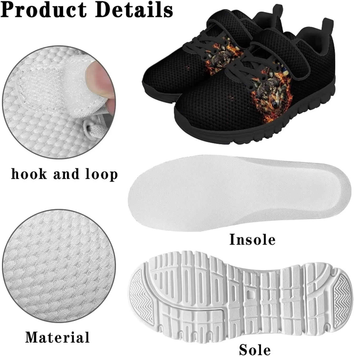 Boys Tennis Shoes Cute Animal Sneakers for Kids Slip On School Shoes