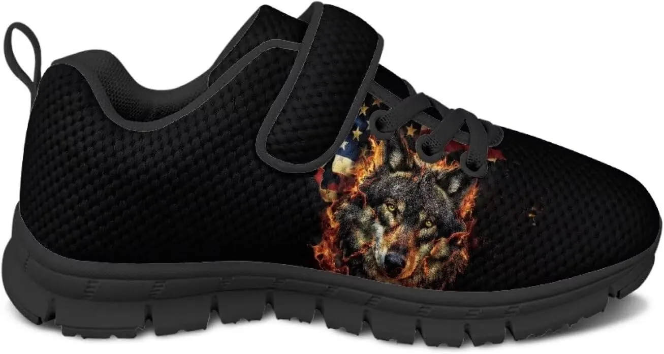 Boys Tennis Shoes Cute Animal Sneakers for Kids Slip On School Shoes