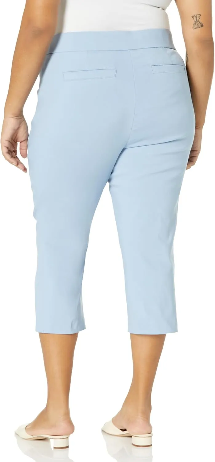 Briggs New York Women's Plus-Size Pull on Capri L Pocket