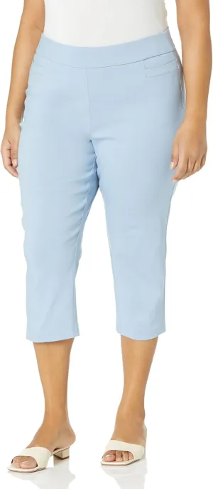 Briggs New York Women's Plus-Size Pull on Capri L Pocket