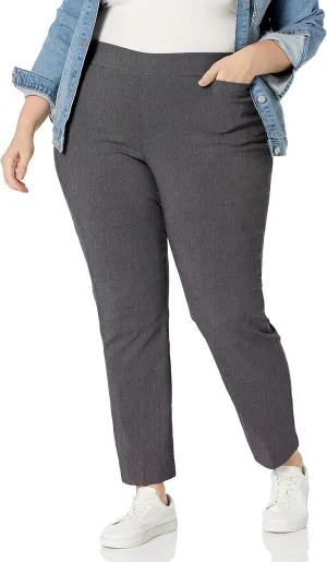 Briggs New York Women's Plus Size Super Stretch Millenium Welt Pocket Pull on Pant