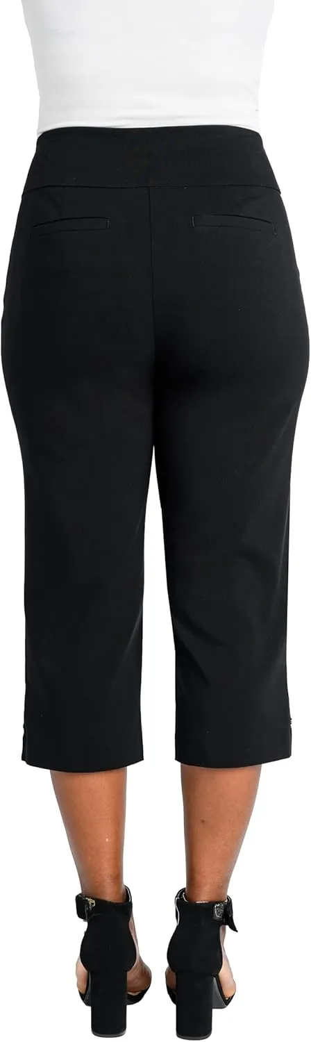 Briggs New York Women's Pull on Split Hem Capri