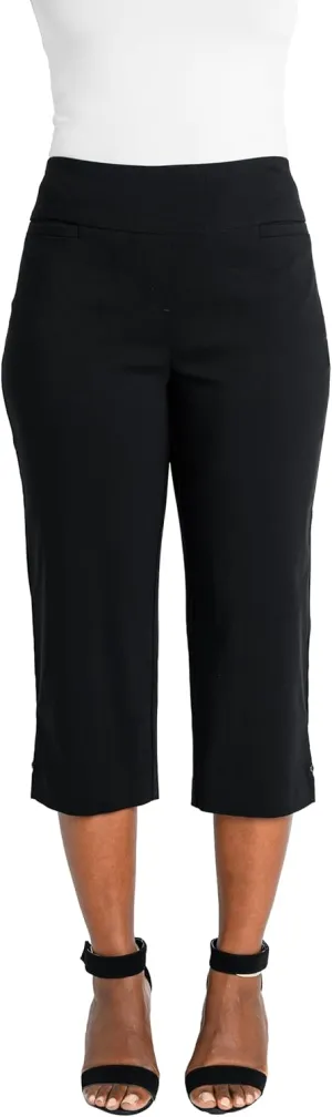 Briggs New York Women's Pull on Split Hem Capri