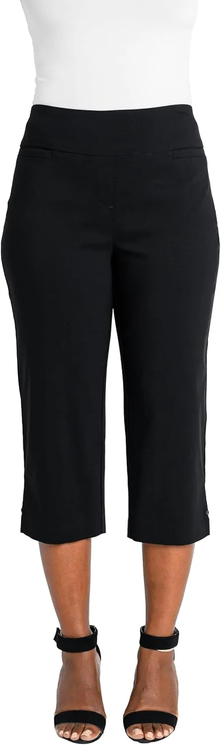 Briggs New York Women's Pull on Split Hem Capri