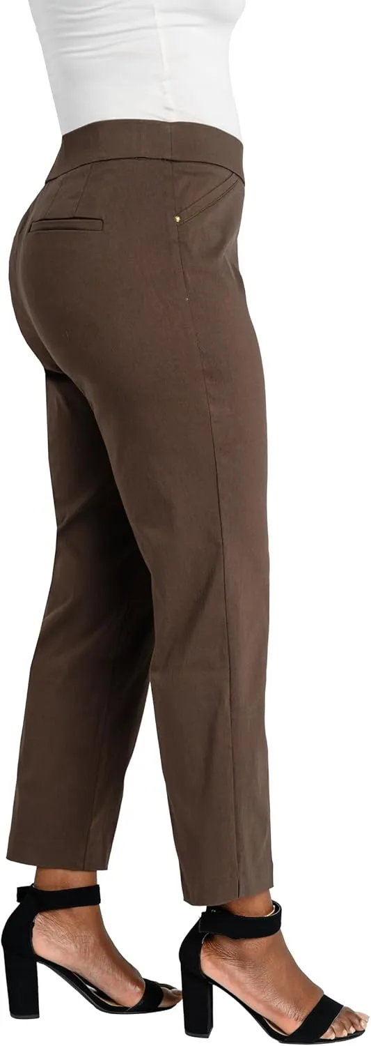 Briggs New York Women's Super Stretch Millennium Slimming Pull-on Ankle Pant