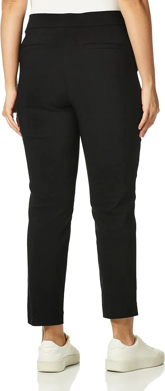 Briggs New York Women's Super Stretch Millennium Slimming Pull-on Ankle Pant