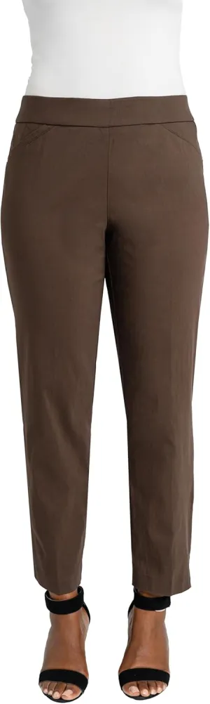Briggs New York Women's Super Stretch Millennium Slimming Pull-on Ankle Pant