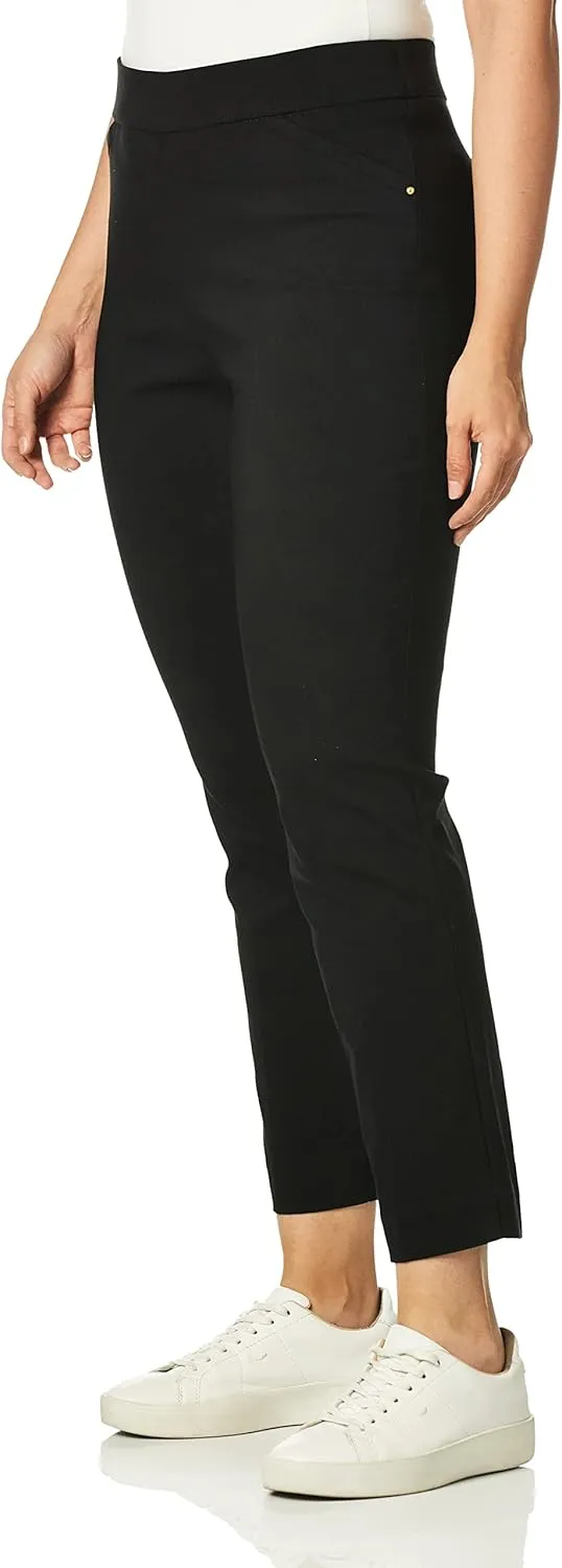 Briggs New York Women's Super Stretch Millennium Slimming Pull-on Ankle Pant