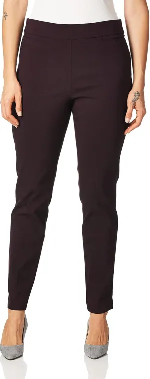 Briggs New York Women's Super Stretch Millennium Welt Pocket Pull on Career Pant (Average & Short & Tall Length)