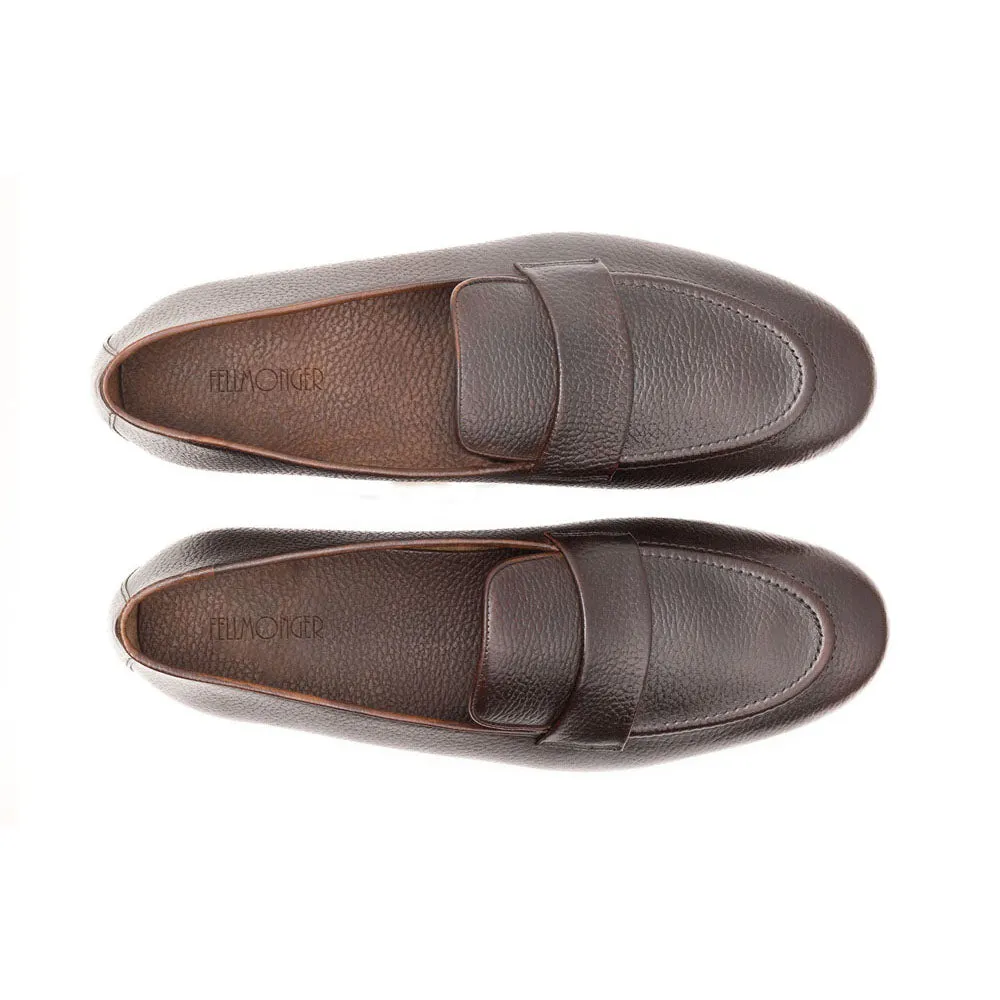 Brown Unlined Penny Strap Loafer