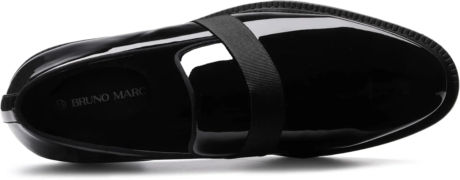 Bruno Marc Men's Dress Tuxedo Shoe Slip-on Classic Patent Leather Loafers