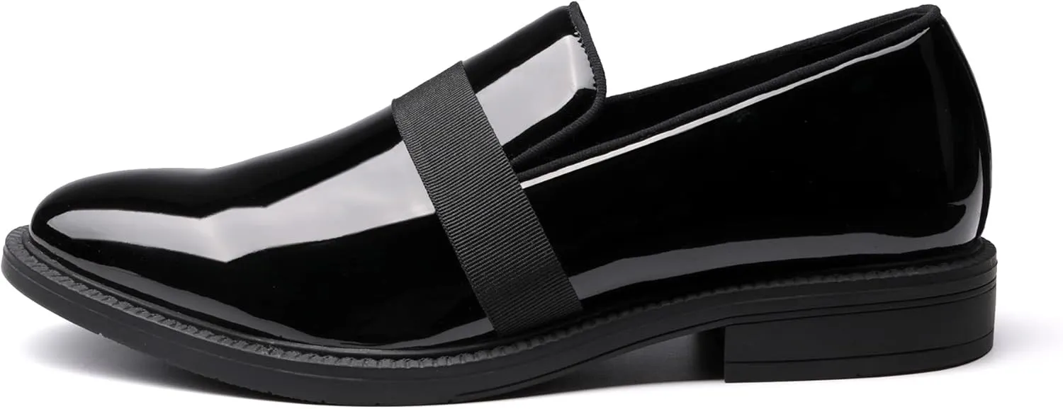 Bruno Marc Men's Dress Tuxedo Shoe Slip-on Classic Patent Leather Loafers