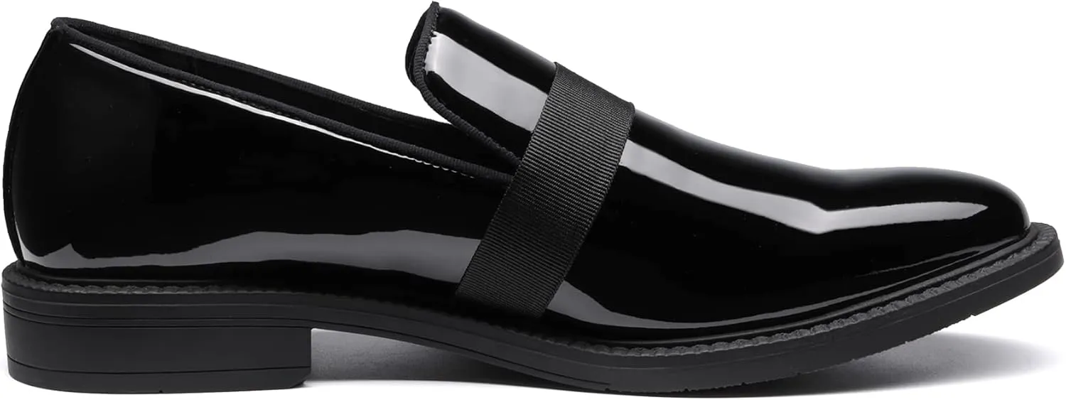 Bruno Marc Men's Dress Tuxedo Shoe Slip-on Classic Patent Leather Loafers