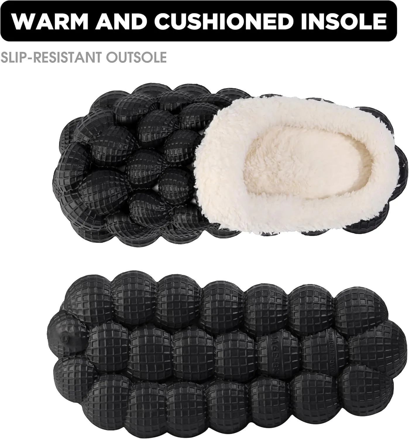 Bubble Slides, Slippers for Women Men Gym House Shower Bedroom Spa Massage Soft Non-slip Slippers, Unisex Shower Slide Shoes for Indoor Outdoor