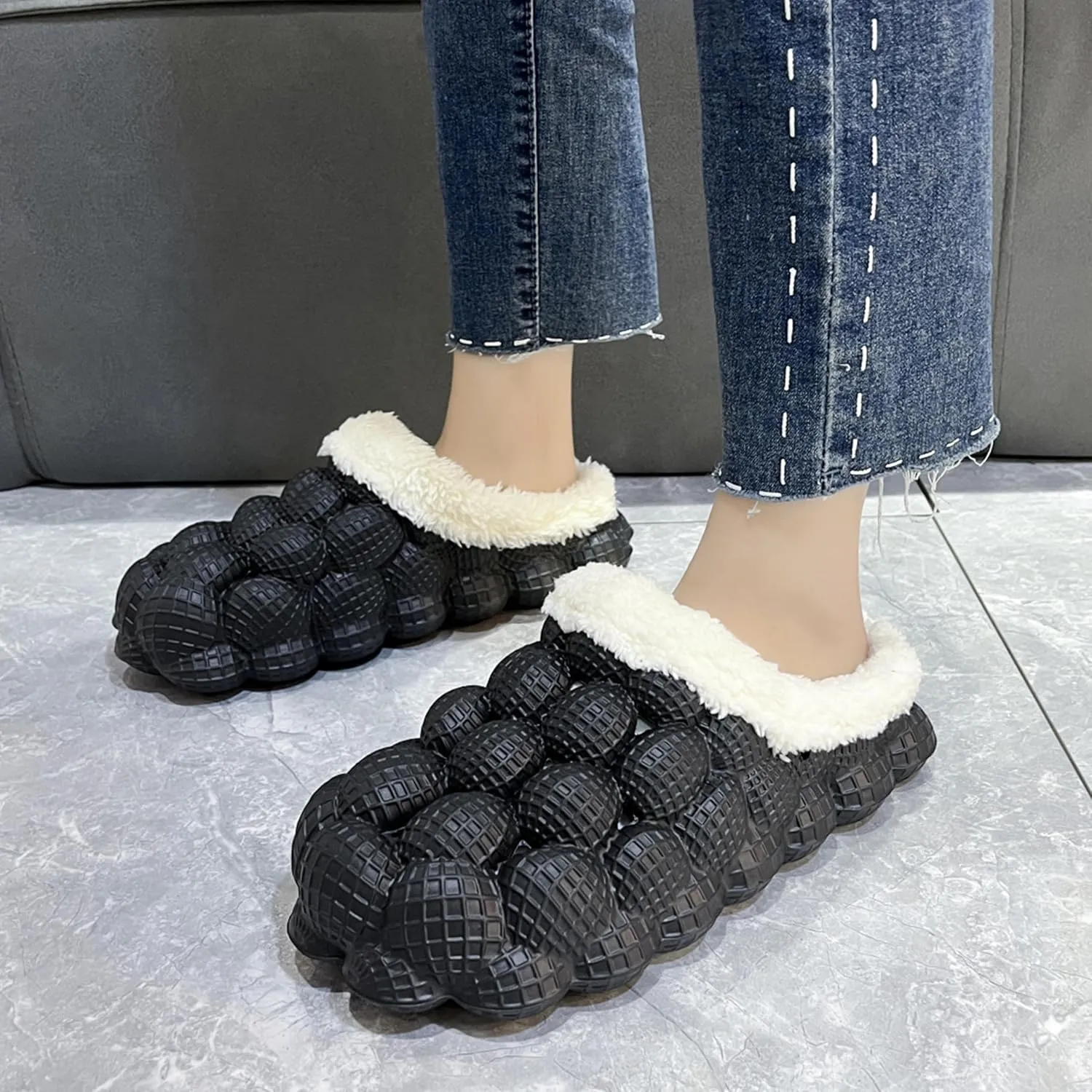 Bubble Slides, Slippers for Women Men Gym House Shower Bedroom Spa Massage Soft Non-slip Slippers, Unisex Shower Slide Shoes for Indoor Outdoor