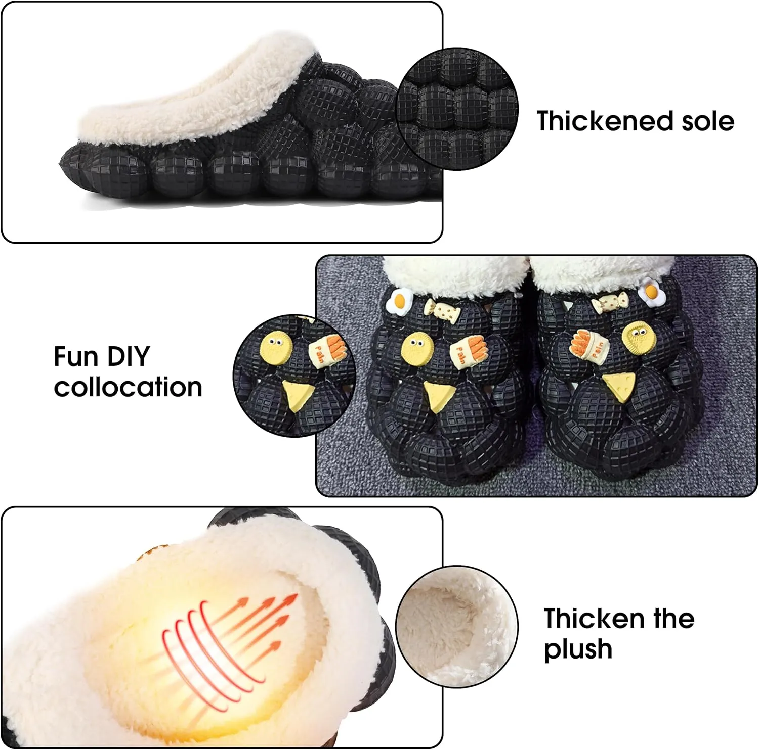 Bubble Slides, Slippers for Women Men Gym House Shower Bedroom Spa Massage Soft Non-slip Slippers, Unisex Shower Slide Shoes for Indoor Outdoor