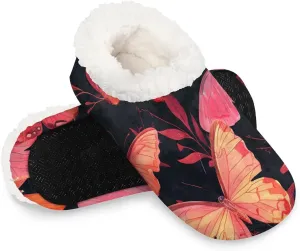 Butterflies Leaf Soft Home Slippers for Women Lightweight Men's House Shoes Women's Slippers