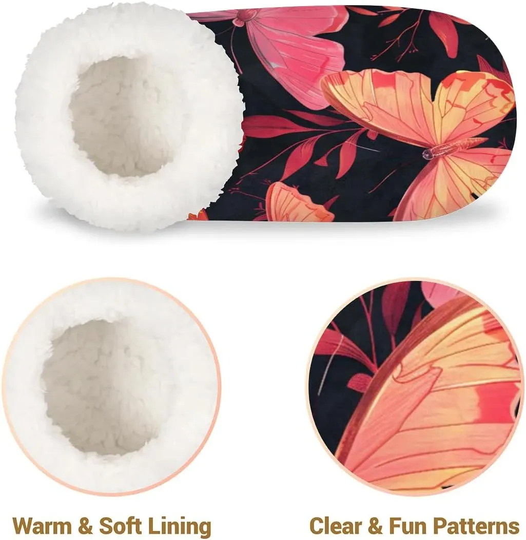 Butterflies Leaf Soft Home Slippers for Women Lightweight Men's House Shoes Women's Slippers