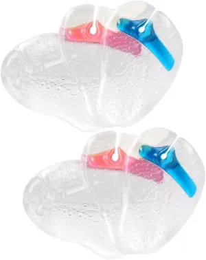 Butterfly Pattern Half Insoles Comfortable Gel Inserts for Slippers Self Adhesive Cushion Pads Breathable Shoe Inserts for High Heels and Flops Red Transparent Blue