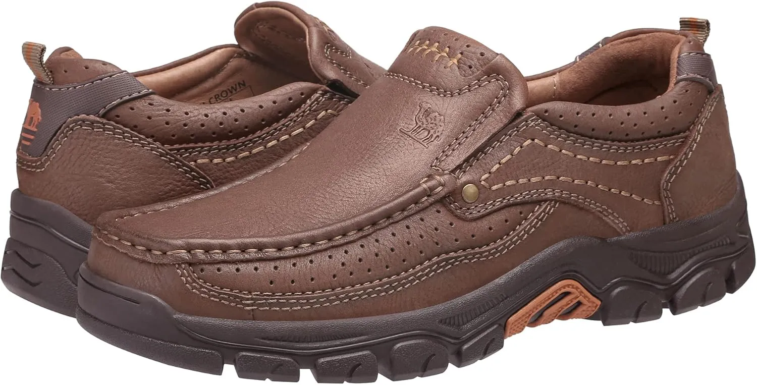 CAMEL CROWN Mens Loafers Slip On Loafer Leather Casual Walking Shoes Comfortable for Work Office Dress Outdoor