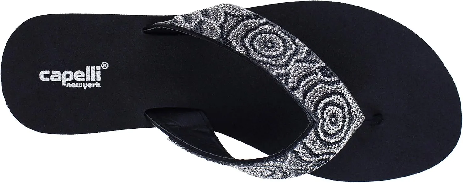 Capelli New York Ladies EVA Wedge Flip Flops