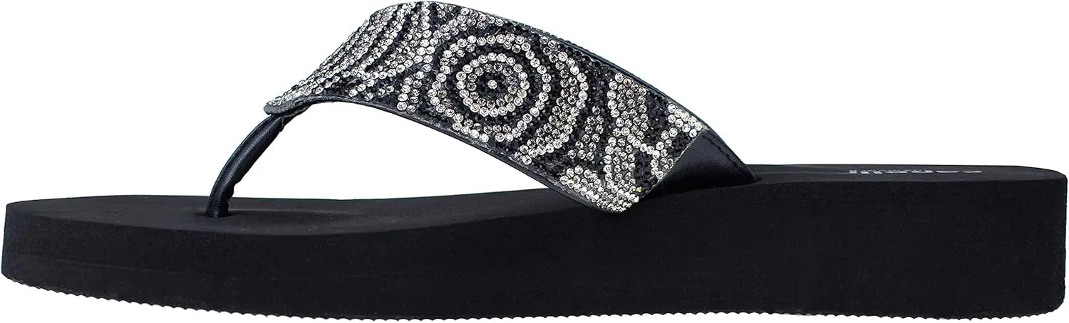 Capelli New York Ladies EVA Wedge Flip Flops