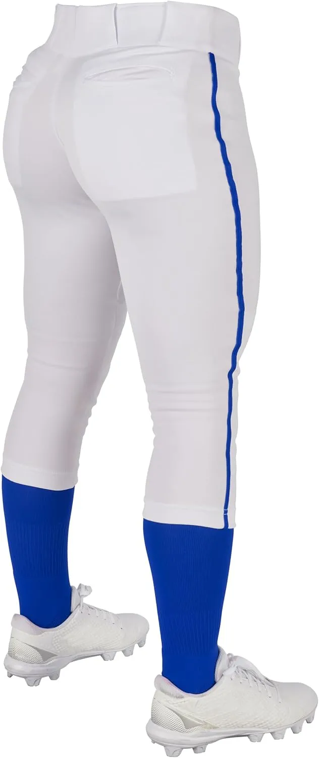 CHAMPRO Girls' Tournament Low-Rise Youth Softball Pants with Braid