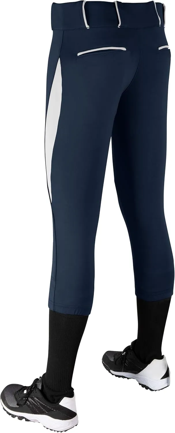 Champro Surge Traditional Low-Rise Fastpitch Softball Pant with Contrast-Color Braid Piping