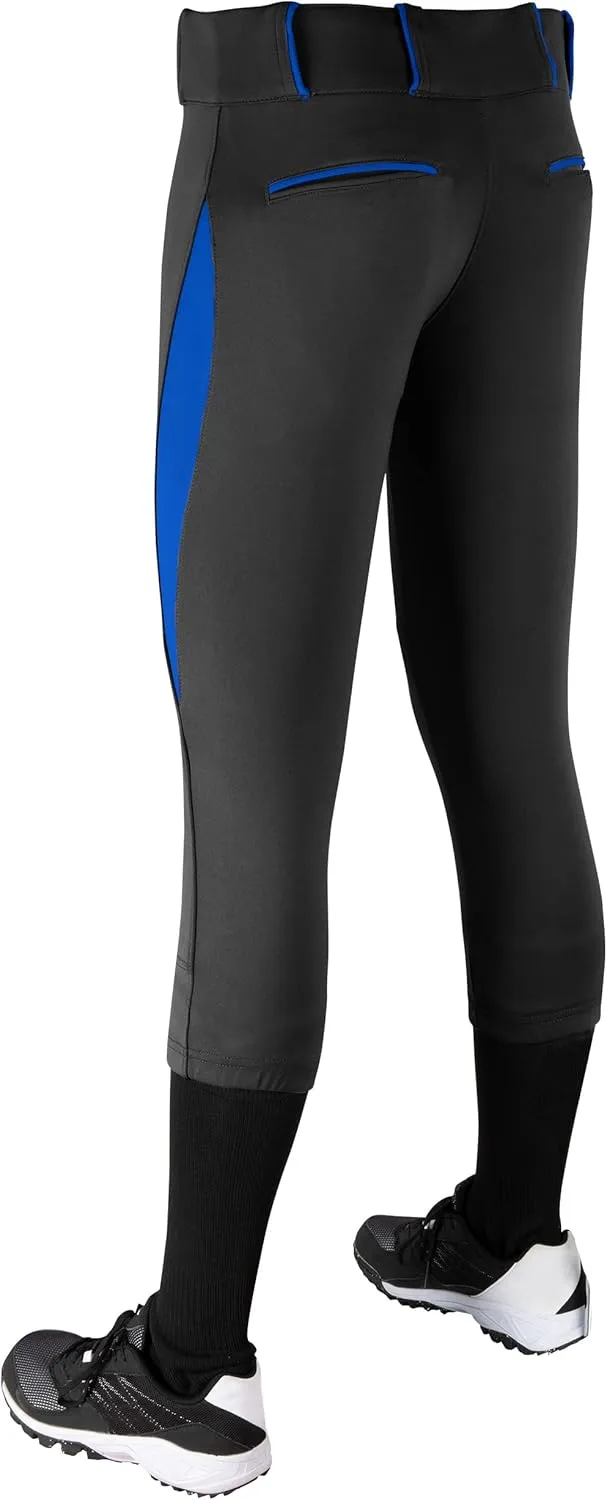 Champro Surge Traditional Low-Rise Fastpitch Softball Pant with Contrast-Color Braid Piping