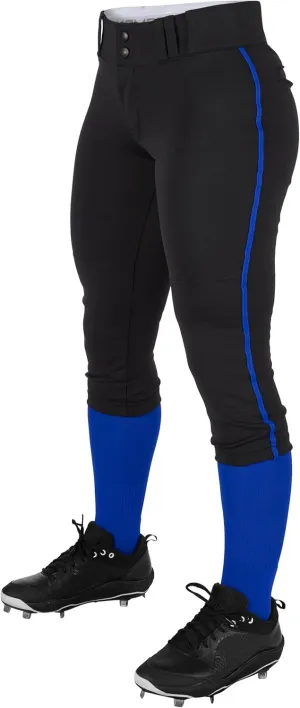 CHAMPRO Women's Tournament Low Rise Softball Pants with Side Piping