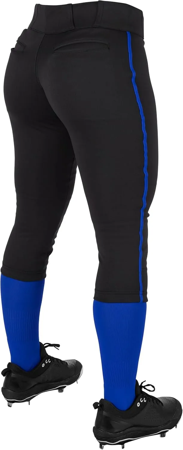 CHAMPRO Women's Tournament Low Rise Softball Pants with Side Piping